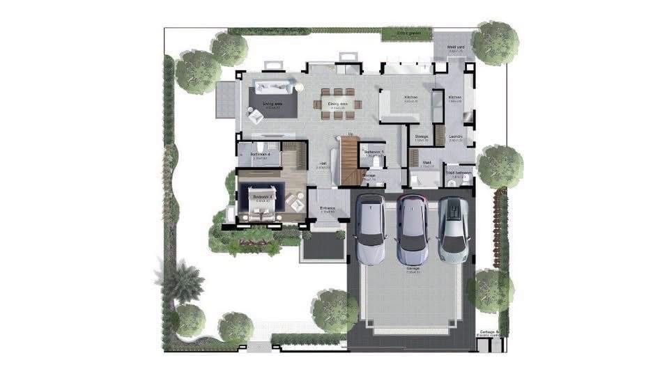 🔥 NANTAWAN RAMA 9 – New Krungthepkreetha | Luxury Corner Detached House | 302 SQ.M. | 4BR | Fully Furnished 🔥 floor plan