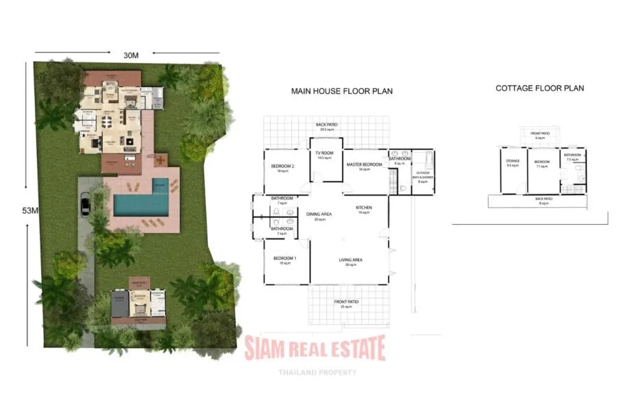 Serene Garden 4-Bedroom Villa with Pool for Rent in Ao Nang, Krabi - Minutes from the Beach! 3