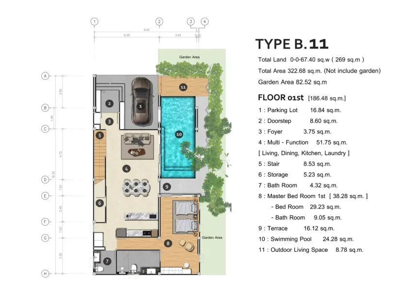 3-bed Villa for rent in Chalong — 3-bedroom villa · Chalong