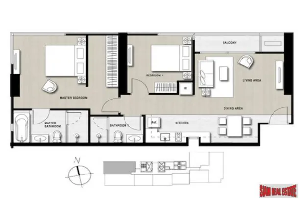 HQ Thonglor - Luxury Two Bedroom Condo for Rent on High Floor with Open City Views 2
