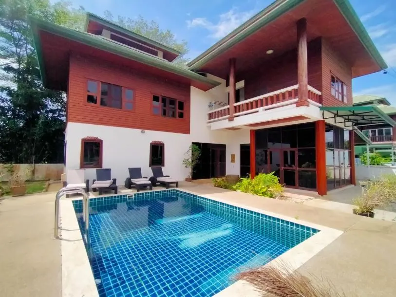 Thai Teak Four Bedroom Pool Villa for Rent in Rawai 4