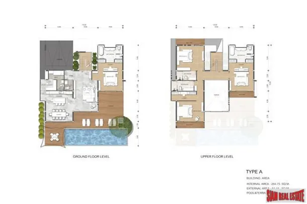New 3 & 4 Bedroom Two Storey Pool Villas for Sale in Central Chalong Location 2