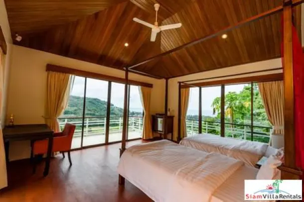 Three Bedroom Pool Villa with Panoramic Sea &amp; Lush Mountain Views for Sale in Nai Thon 4