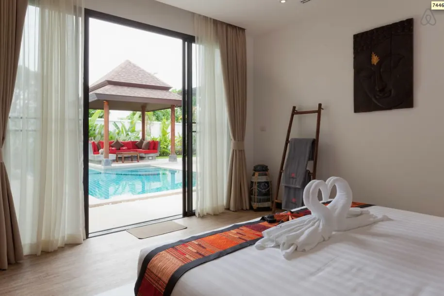 Three Bedroom Thai-Balinese Style Luxury Pool Villa for Rent in Cherng Talay 2