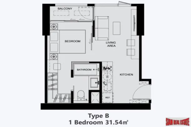 New 55 Storey Project with Ultra Modern Amenities in Phetchaburi - One Bedroom Studio - Thai Freehold Only 3