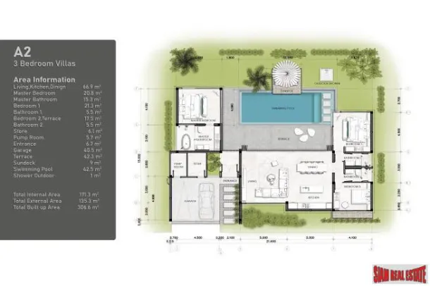 Hot Resale! Three and Four Bedroom Modern Pool Villa Project for Sale in Cherngtalay 2