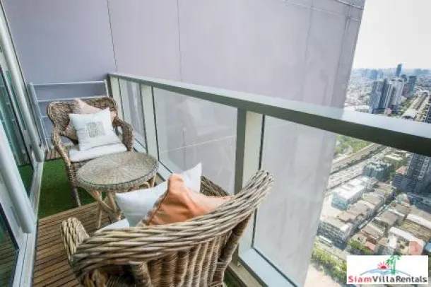 The River Condo - Fabulous City and River Views from this 48th Floor One Bed Condo for Rent at Saphan Tak Sin 2