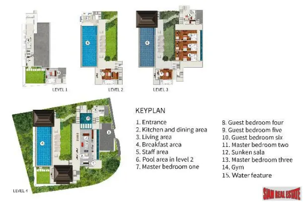 Thai Regal Modern Luxury 6 Bed Sea View Villa at Bophut Hills, Koh Samui 4