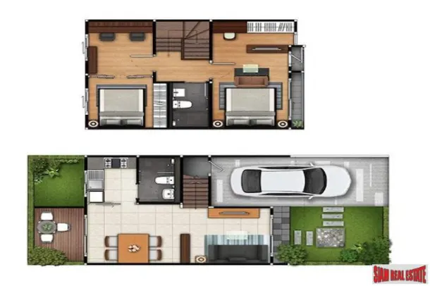 The Connect 35 - Large Two Bedroom Bright &amp; Comfortable Townhouse for Sale in Phatthanakan 3