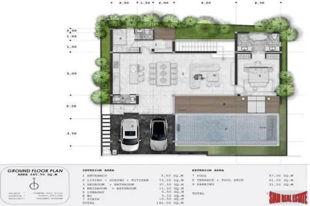 Prime Location - New Four Bedroom, Two Storey Pool Houses for Sale in Cherng Talay 4