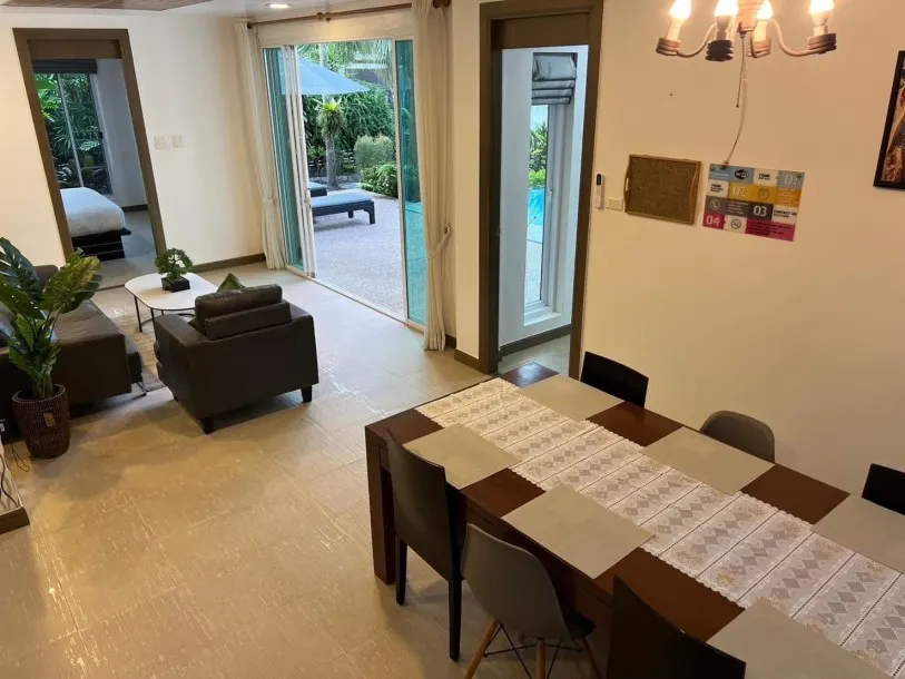 Combination Thai Bali style 3 bedroom pool villa for rent in Bangtao 2