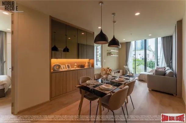 Noble Recole - Newly Completed High-Rise at Sukhumvit 19, Central Asoke - 2 Bed Condo for Rent on 4th Floor with Green Views 4