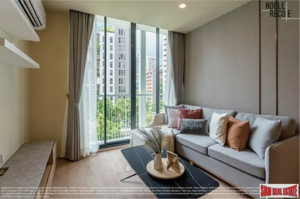 Noble Recole - Newly Completed High-Rise at Sukhumvit 19, Central Asoke - 2 Bed Condo for Rent on 4th Floor with Green Views 2
