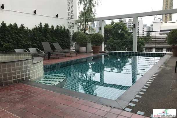 Lily House - Spacious Two Bedroom + Study room.with Ensuite Baths and Double Balcony for Rent in Asoke 2